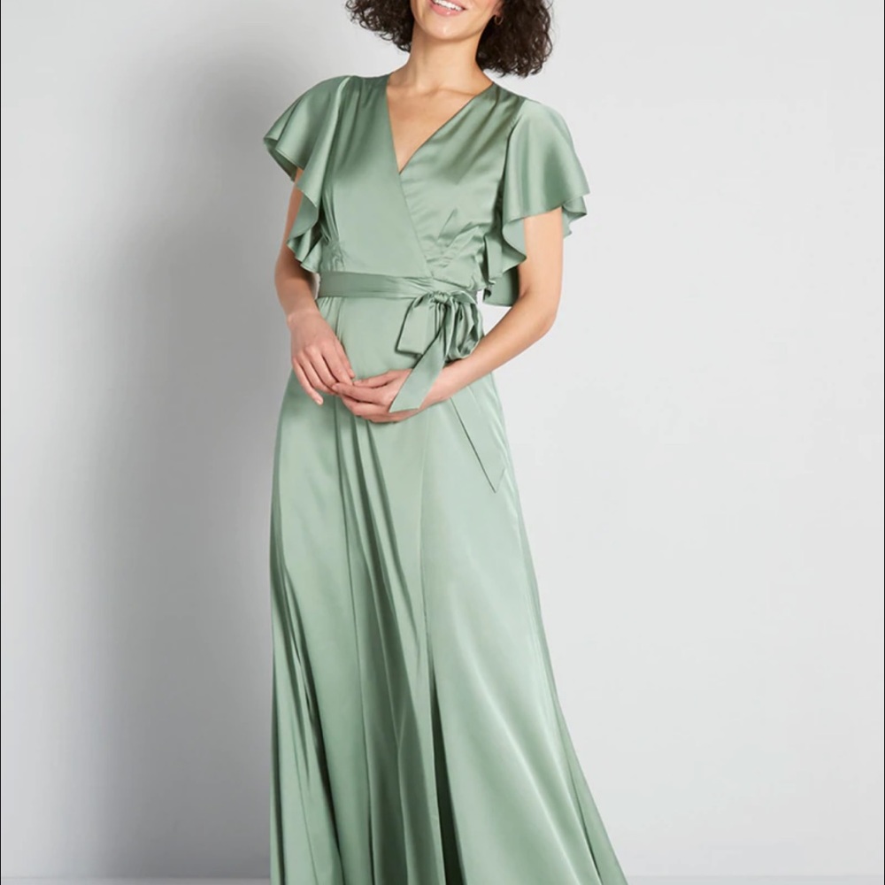 ModCloth × Hutch Wrap Maxi Dress in Basil